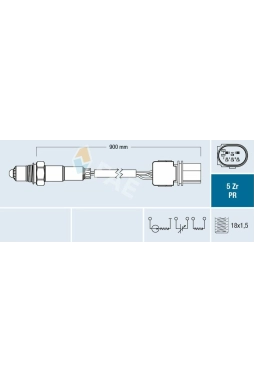 FAE 75079 | Oksijen Sensörü (Katalızator Öncesi) Bmwe81 E87 E88 E90 E92 E93 E60 E63 E64 Za W204 07-14 S204 07-14 Cl203 08-11 W212 11-15