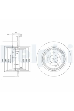 DELPHI BG3969 | Fren Diski Arka Viano (W639) 03-07Cdı 2.2 (639.811, 639.813, 639.815, 639.711, 639.7 CDI 2.2 (639.811, 639.813, 639.815, 639.711, 639.7 CDI 3.0 (639.811, 639.813, 639.815) CDI 2.2 4-Matic (639.811, 639.813, 639.815, 639.71 CDI 2.2 4-M