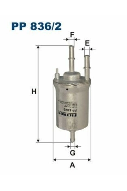 FILTRON PP836-2 | Yakıt Filtresi-6.6 Bar (VW Amarok 10-Caddy 11-Golf 04-14 Polo 10-Audi A3 04-13 Seat Leon 06-13 Skoda Octavia 04-13)