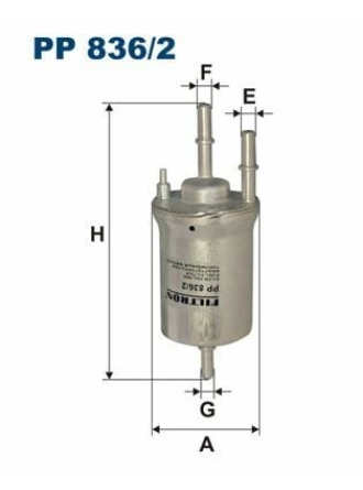 FILTRON PP836-2 | Yakıt Filtresi-6.6 Bar (VW Amarok 10-Caddy 11-Golf 04-14 Polo 10-Audi A3 04-13 Seat Leon 06-13 Skoda Octavia 04-13)