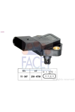 FACET 10.3075 | Turbo Basınç Sensörü T5 2.5 TDI Polo 1.9 TDI Passat 1.9 2.0 TDI Jetta 2.0 TDI Golf V 1.4 1.9 TDI Awx Avf Asz Azv Axd Axe Blt Bkd