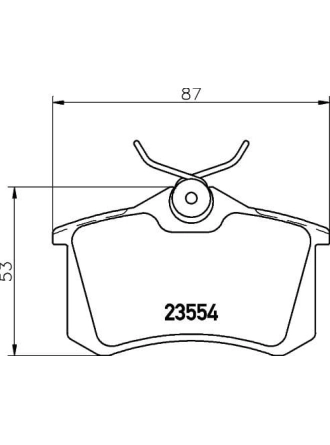 HELLA PAGİD 8DB355018-111 | Arka Fren Balatası-Kablosuz Xx17mmxx (Renault Megane II / Peugeot 307 Citroen C3 / C4-VW Caddy 04-15 Golf 84-16 Passat 97-05