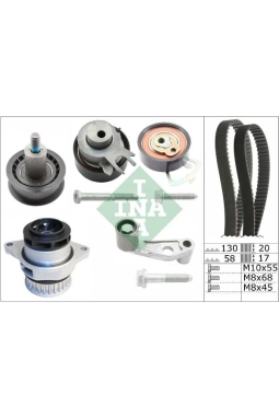 INA 530008930 | Triger Seti Su Pompalı A2 02-05 Leon 00-06 Toledo II 00-06 Golf IV 00-05 Atn Aus Azd Bcb Bad 1.6 16V FSI