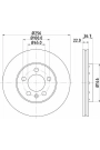 HELLA PAGID 8DD355105-361 | Fren Diski Audi, Seat, Skoda, VW A1 (8X1, 8Xk) , A1 Sportback (8Xa, 8Xf) , A2 (8Z0) , A3 (8L1) , Ameo (6 | 2 Adet
