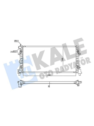 KALE 345835 | Motor Radyatörü (Brazing) Polo Ibiza V Toledo IV Rapid Fabia 1.2 / 1.6 / 1.9 TDI 1.2 / 1,4Tsı 1,2Tfsı 06-16