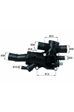 MAHLE TH4483 | Termostat Gövdesi Komple P307 P407 P508 P308 P607 C4 C5 II Jumpy III Expert III C5 III Dw10bted4 (2.0 HDI 16V)