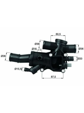MAHLE TH4483 | Termostat Gövdesi Komple P307 P407 P508 P308 P607 C4 C5 II Jumpy III Expert III C5 III Dw10bted4 (2.0 HDI 16V)