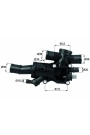 MAHLE TH4483 | Termostat Gövdesi Komple P307 P407 P508 P308 P607 C4 C5 II Jumpy III Expert III C5 III Dw10bted4 (2.0 HDI 16V)