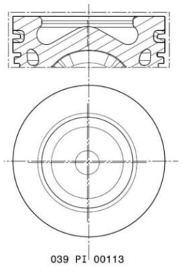 MAHLE 039PI00113010 | Piston Segman 75.00 mm Std (- 0.20mm) (Ford Focus 1.6 TDCI 115Ps Euro 5 12-Peugeot Partnertepee Citroen Berlingo C4)