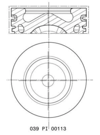 MAHLE 039PI00113012 | Piston Segman 75.50 mm 0.50 (- 0.20mm) (Ford Focus 1.6 TDCI 115Ps Euro 5 12-Peugeot Partnertepee Citroen Berlingo C4)