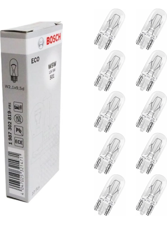 Bosch Eco Dipsiz Ampul 12V 5W T10 W5W 10'lu Paket