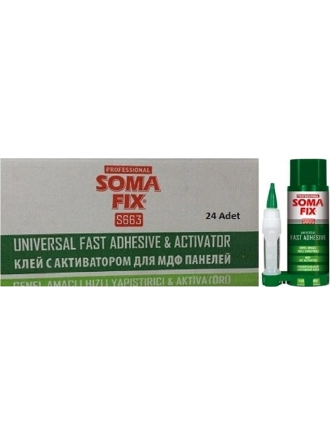 Somafix 200 + 50 ml Şeffaf Süper Hızlı Yapıştırıcı Çift Komponentli Şok Mdf Kit
