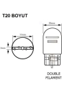 Fardoktoru WY21W Turuncu Naturel Cam Halojen Oto Ampul T20 FLSW21