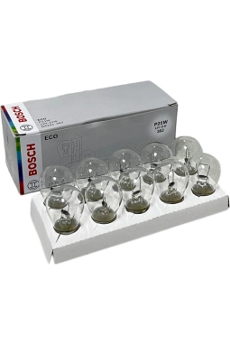 Bosch Eco 12V 21W 93 BA15S Tek Duy, Düz Tırnak, Sinyal, Fren, Stop, Sis Ampulü 10 Adet