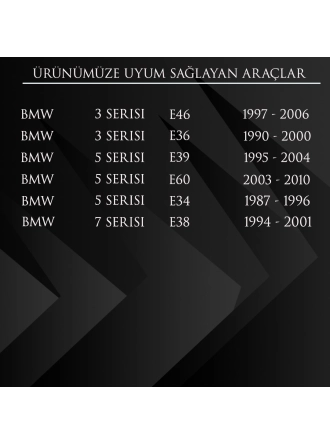 DNC Auto Part Bmw E46,E36,E39,E60,E34,E38  Motor Kapak Klipsi (Zebra)