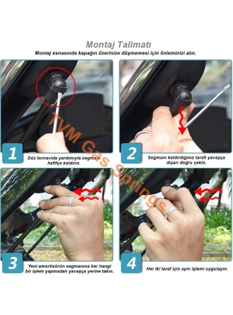YYO Vw Passat B7 Variant Kaput Amortisörü 2010-2014 (1 Adet)