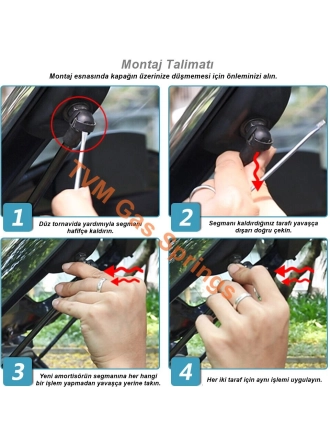 YYO Citroen C4 Vtr / Vts Bagaj Amortisörü 2004-2011 (2 Adet)
