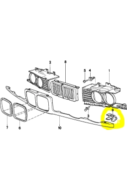 Yyo Bmw E34 Bıyık Sacı Tutucusu - Braketi 51131978152 / 51131978151