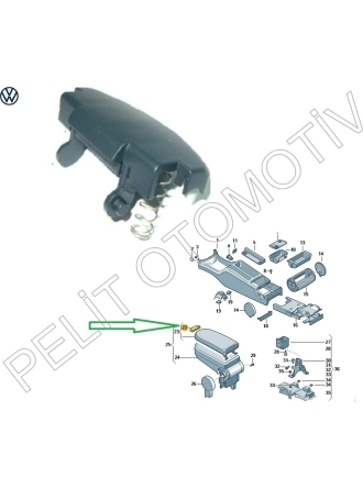 YYO Beetle Kol Dayama Kapağı Açma Mandalı 3B0868445 Siyah