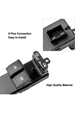 Yyo Seat Toledo 1998-2006 Sol Ön 2Li Cam Düğmesi 1J3959857 1J3959857A 1J3959857B A0174 38640 An-1410 04050111 300413 An-413 04050158