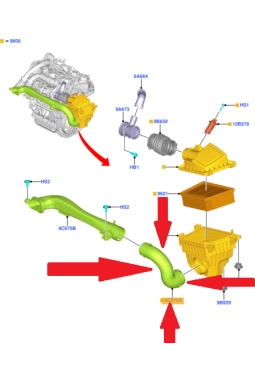 Yyo Ford Courier Hava Filtre Borusu Jt769C676Ba Hava Filtre Dirseği