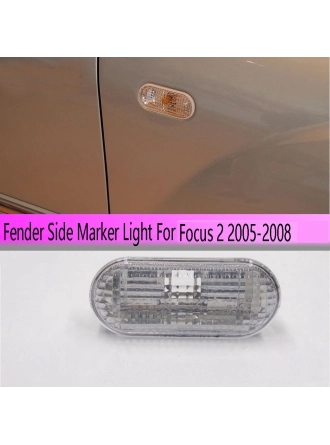 Gorgeous Çift Beyaz Araba Çamurluk Yan Işaretleyici Işık Dönüş Sinyal Işığı 4M5A-13K309-AA Ford Focus 2 2005-2008 Için (Yurt Dışından)