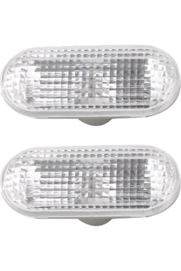 Healeele 1 Çift Beyaz Araba Yan Sinyal Lambası Dönüş Sinyal Işığı 4M5A-13K309-AA Focus 2 2005-2008 Için (Yurt Dışından)