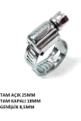 Yyo Hortum Kelepçe 18-25 mm Tam Açık 25 mm Tam Kapalı 18 mm 5 Adet Gönderilir