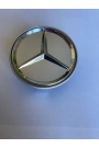 Yyo Mercedes-Benz Jant Göbeği 70MM-75MM (Gri Zemin - Nikelaj Arma) Yeni Model