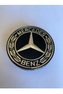 Yyo Mercedes-Benz Jant Göbeği 70MM-75MM (Siyah Zemin - Siyah Çerçeve) Yeni Model