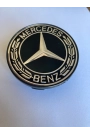 Yyo Mercedes-Benz Jant Göbeği 70MM-75MM (Siyah Zemin - Siyah Çerçeve) Yeni Model