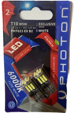 Yyo Photon PH7023 Ex B2 12V-24V Uyumlu Canbus Exclusıve Seri T10 Dipsiz W5W Dipsiz Park Ampulü LED Canbuslu Arıza Yakmaz
