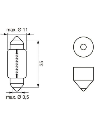Bosch Ampül 12V ECO-C5W 5W-SV8,5-8