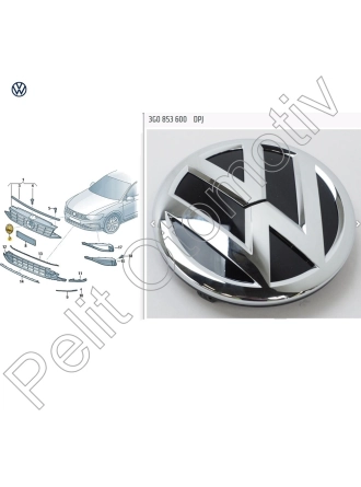 YYO Passat B8 (2019-2020) Ön Panjur Arması 3G0853600