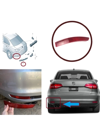 YYO Vw Jetta 2015-2017 Için Arka Tampon Reflektörü Sol 5C6945105B