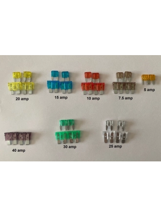 Yyo Oto Sigorta Seti 28 Parça Bıçak Sigorta Seti Mini Sigorta Seti  5 Amper 7.5 Amper 10 Amper 15 Amper 20 Amper 25 Amper 30 Amper 40 Amper