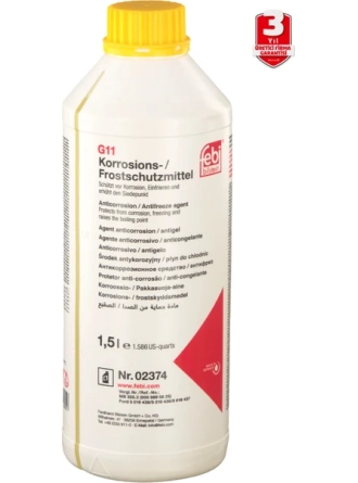 Yyo G11 Sarı Antifriz 02374 1.5lt Konsantre