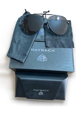 Yyo Maybach Desing Mat Siyah Krom Erkek Güneş Gözlüğü Siyah Cam Tam Set