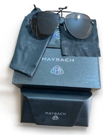 Yyo Maybach Desing Mat Siyah Krom Erkek Güneş Gözlüğü Siyah Cam Tam Set