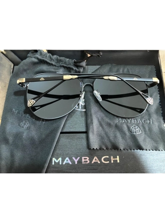 Yyo Maybach Desing Mat Siyah Krom Erkek Güneş Gözlüğü Siyah Cam Tam Set