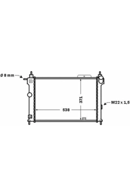 MAHLE CR1493000S | Su Radyatör 24mm (Opel Astra F 1.4I 1.6I 2.0I 1.7D 93 / 98 (Otomatik) (Nac)