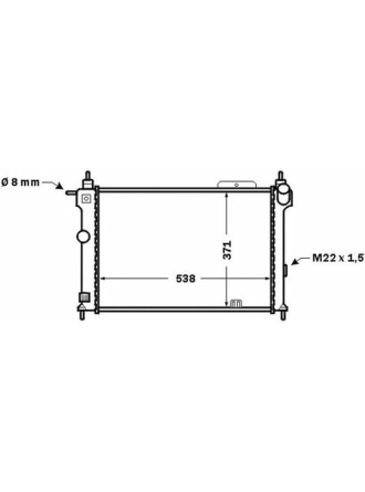 MAHLE CR1493000S | Su Radyatör 24mm (Opel Astra F 1.4I 1.6I 2.0I 1.7D 93 / 98 (Otomatik) (Nac)