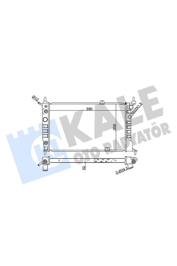 KALE 371000 | Opel Astra F 1.6 Benzinli (X16XEL) Su Radyatörü (Klimalı) Otomatik Vites Brazing