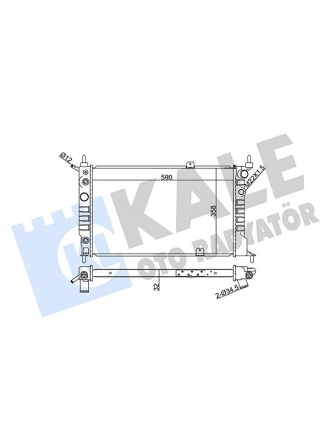 KALE 371000 | Opel Astra F 1.6 Benzinli (X16XEL) Su Radyatörü (Klimalı) Otomatik Vites Brazing