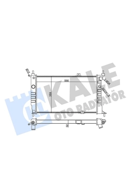 KALE 370900 | Opel Astra F 1.6 Benzinli (X16XEL) Su Radyatörü (Klimalı) Manuel Vites Brazing