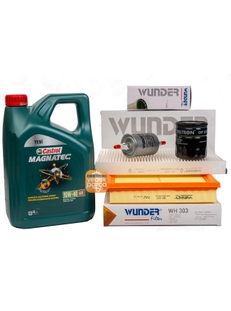Opel Astra G 1.4 -1.6 Bakım Seti (Polen Uzun Delphi Tipi) CASTROL 10W-40 (4LT) Motor Yağlı 1998-2006