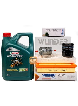 Opel Astra G 1.4 -1.6 Bakım Seti (Polen Geniş Behr Tipi) CASTROL 10W-40 (4LT) Motor Yağlı 1998-2006