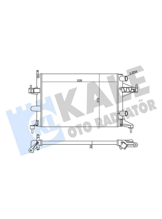 KALE 356975 | Radyatör 01-Corsa.C 1.4 16V *Z14xe* + Ac
