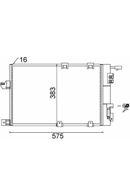 MAHLE AC339000S | Klima Radyatörü (Kondenser) <02 Astra.G 1.6 16V *Z16xe*