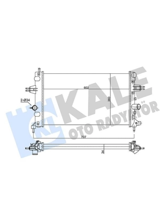 KALE 354105 | Radyatör 98-Astra.G 1.6 16V *Z16xep* (An2)
